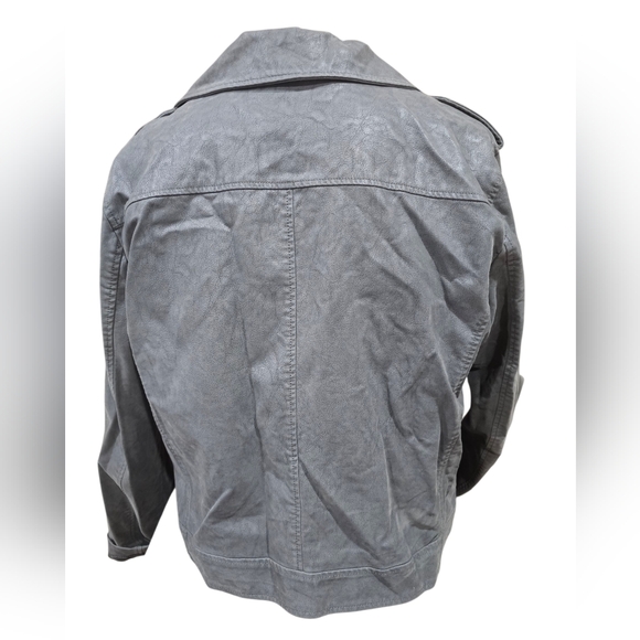 Women's Gray Moto Jacket The Loft Size 12 - Picture 4 of 6